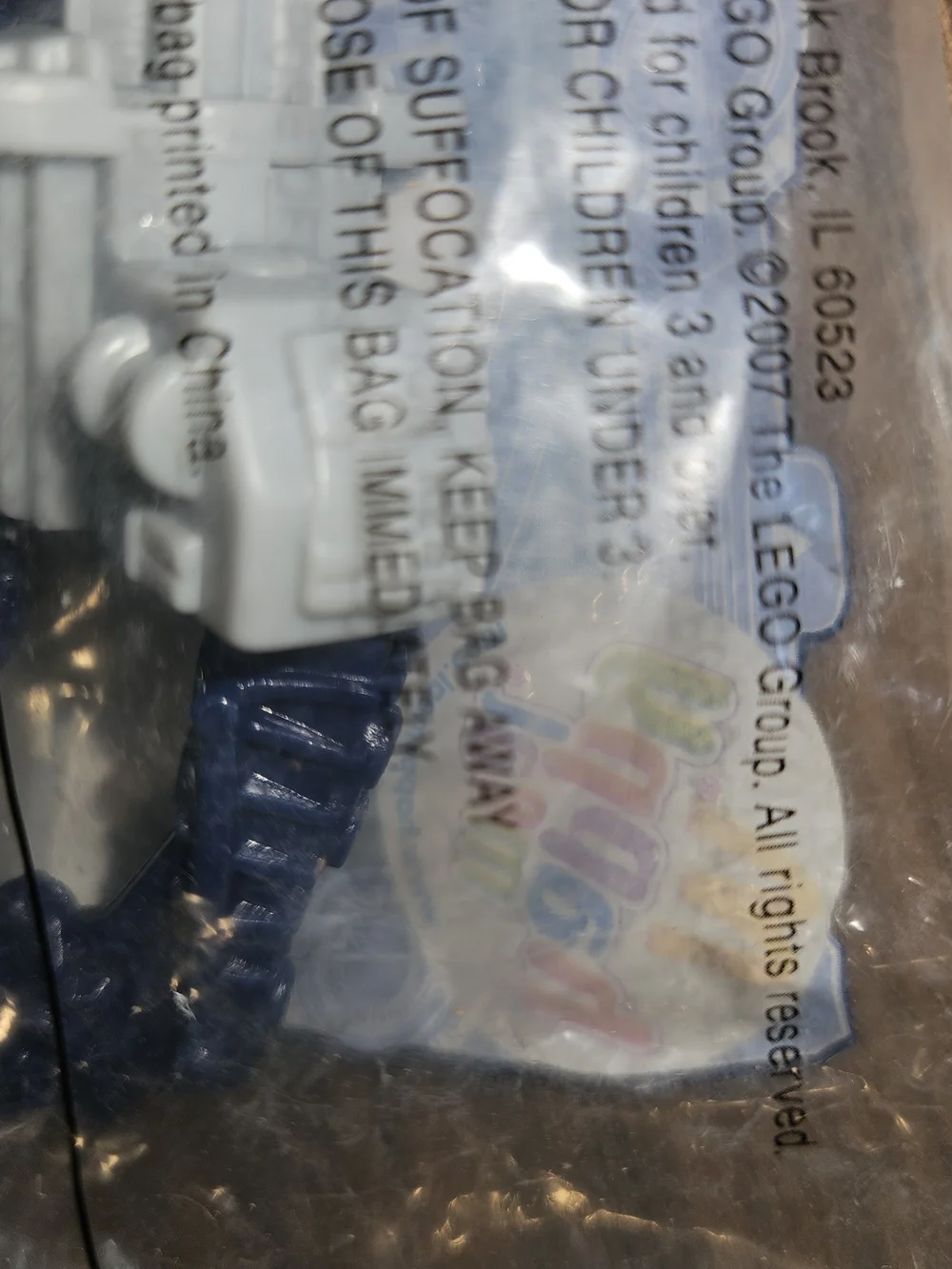 McDonald's Happy Meal 2007 Lego Navy Blue and White Bionicle-style Figure
